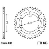 Reťazová rozeta JT JTR 483-33 33T, 630